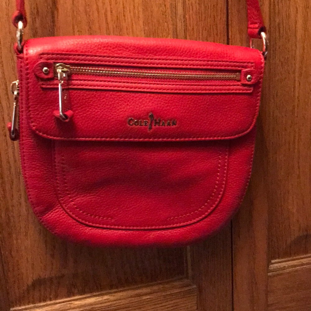 Red crossbody purse